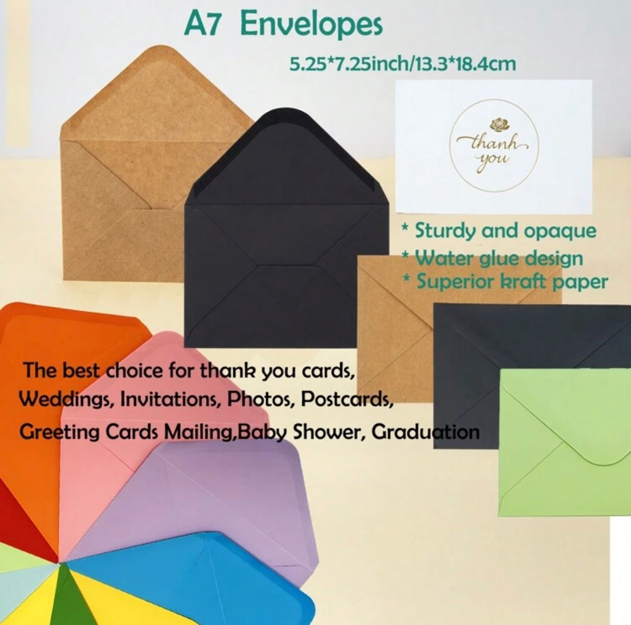 Black envelopes - A7 (50)