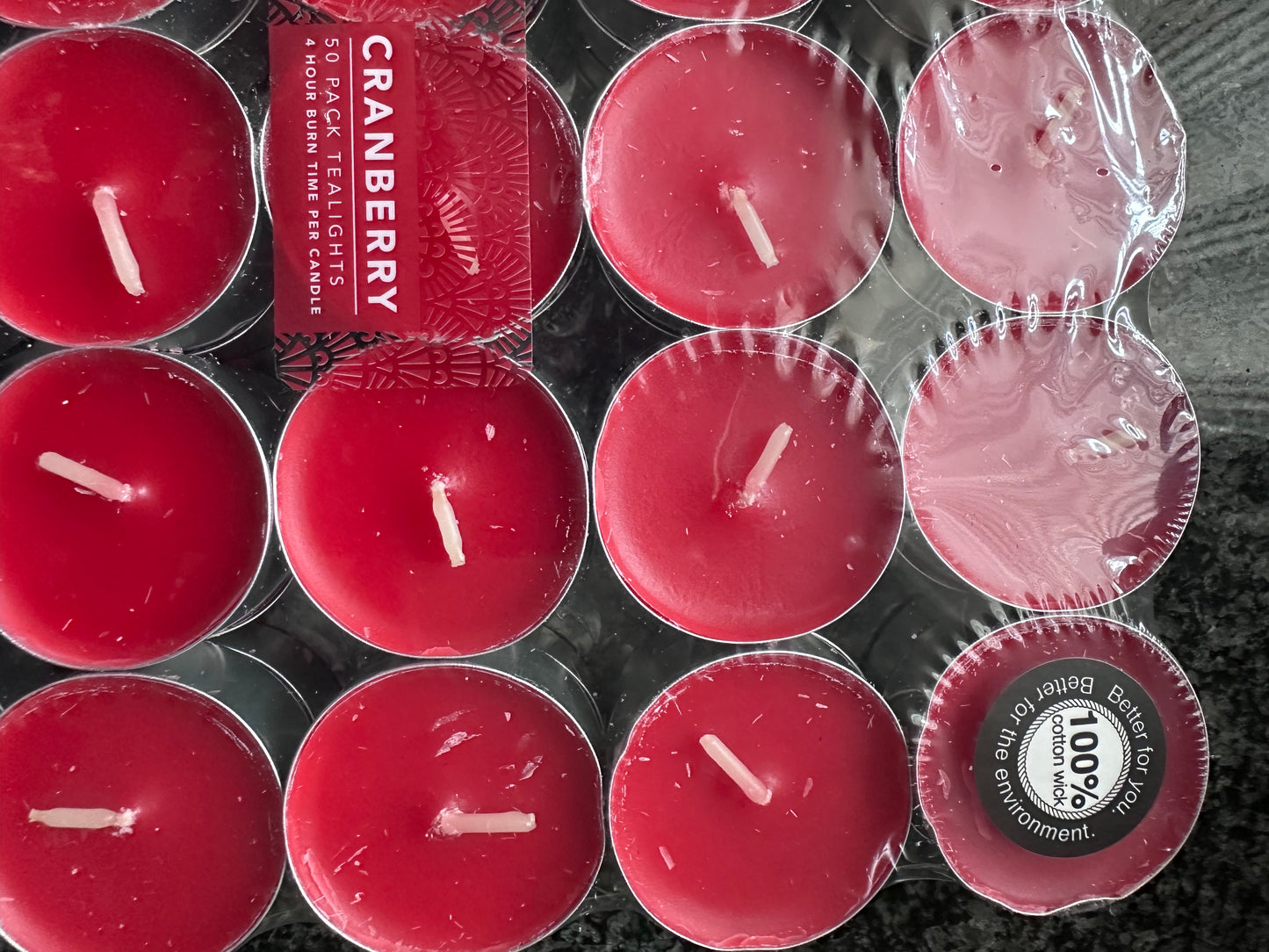 Cranberry Scented Tea Candles(50)