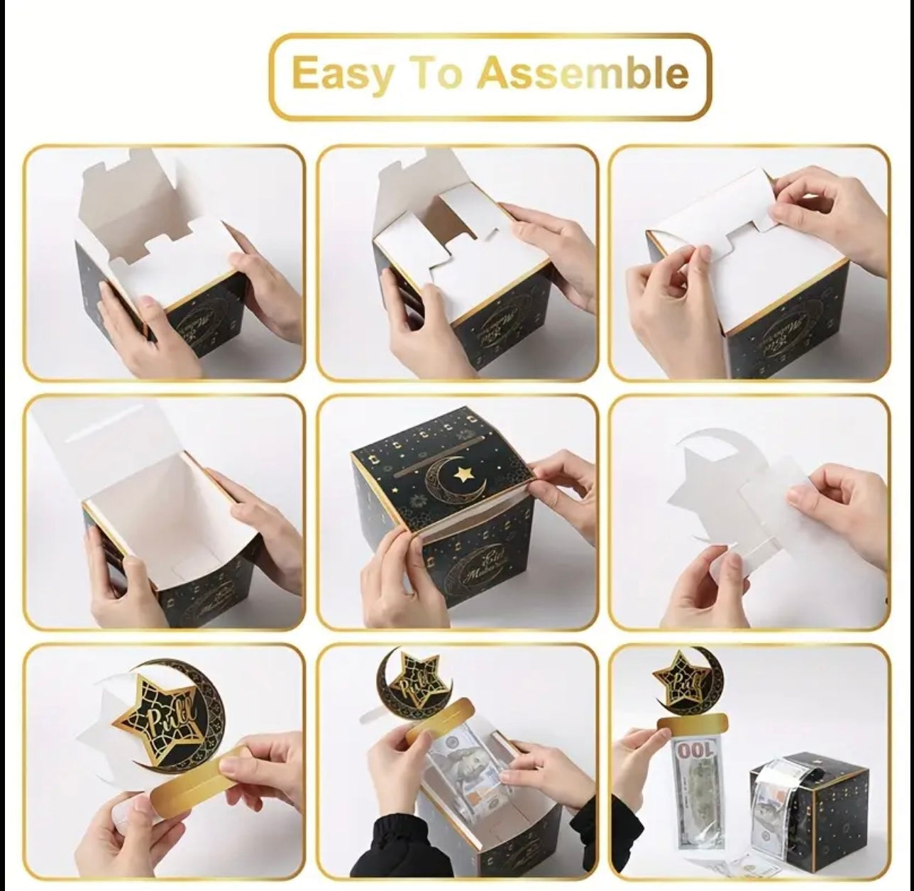 Eid Mubarak Money Pull Box