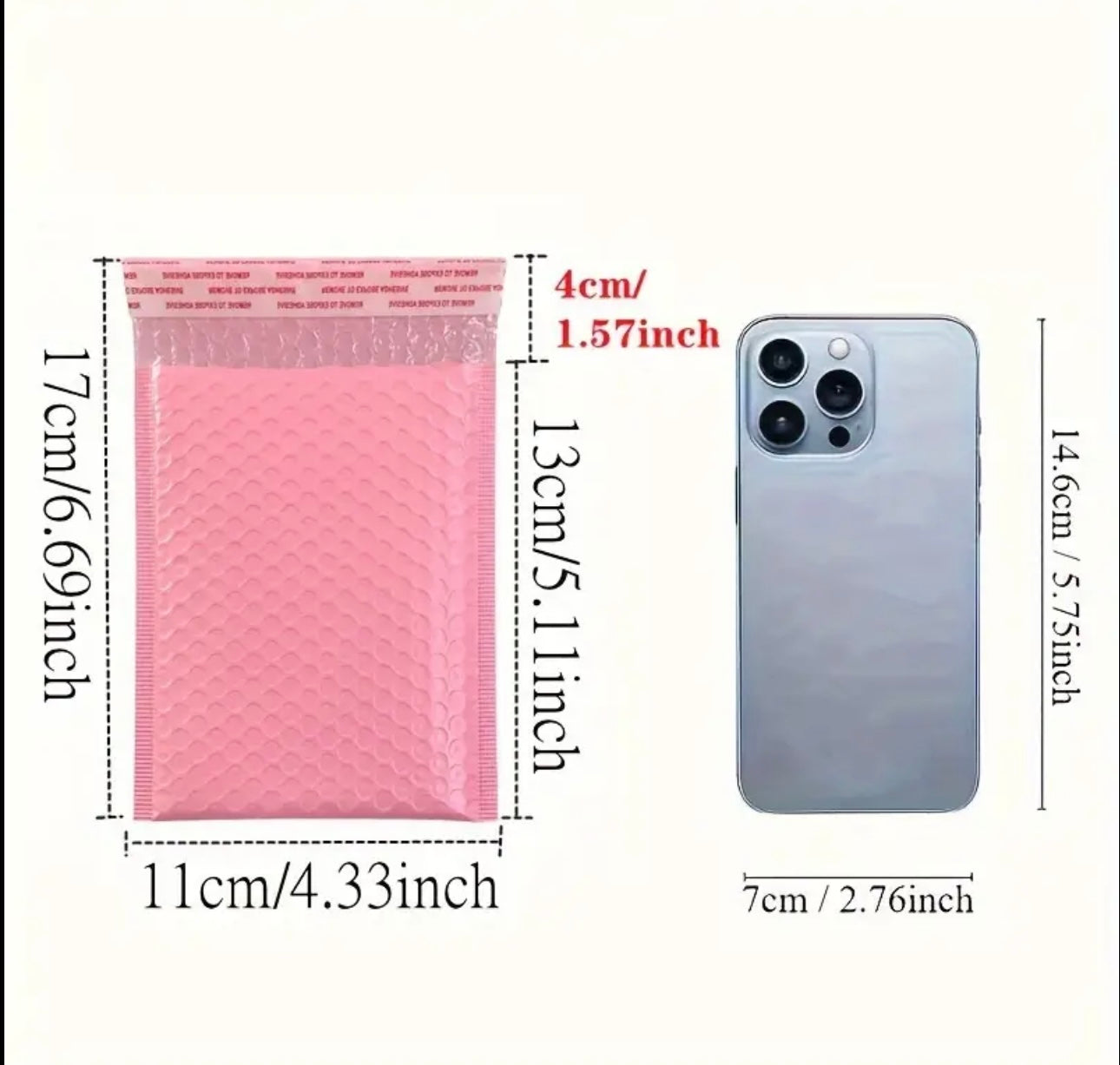 Baby blue bubble wrap envelopes (20)