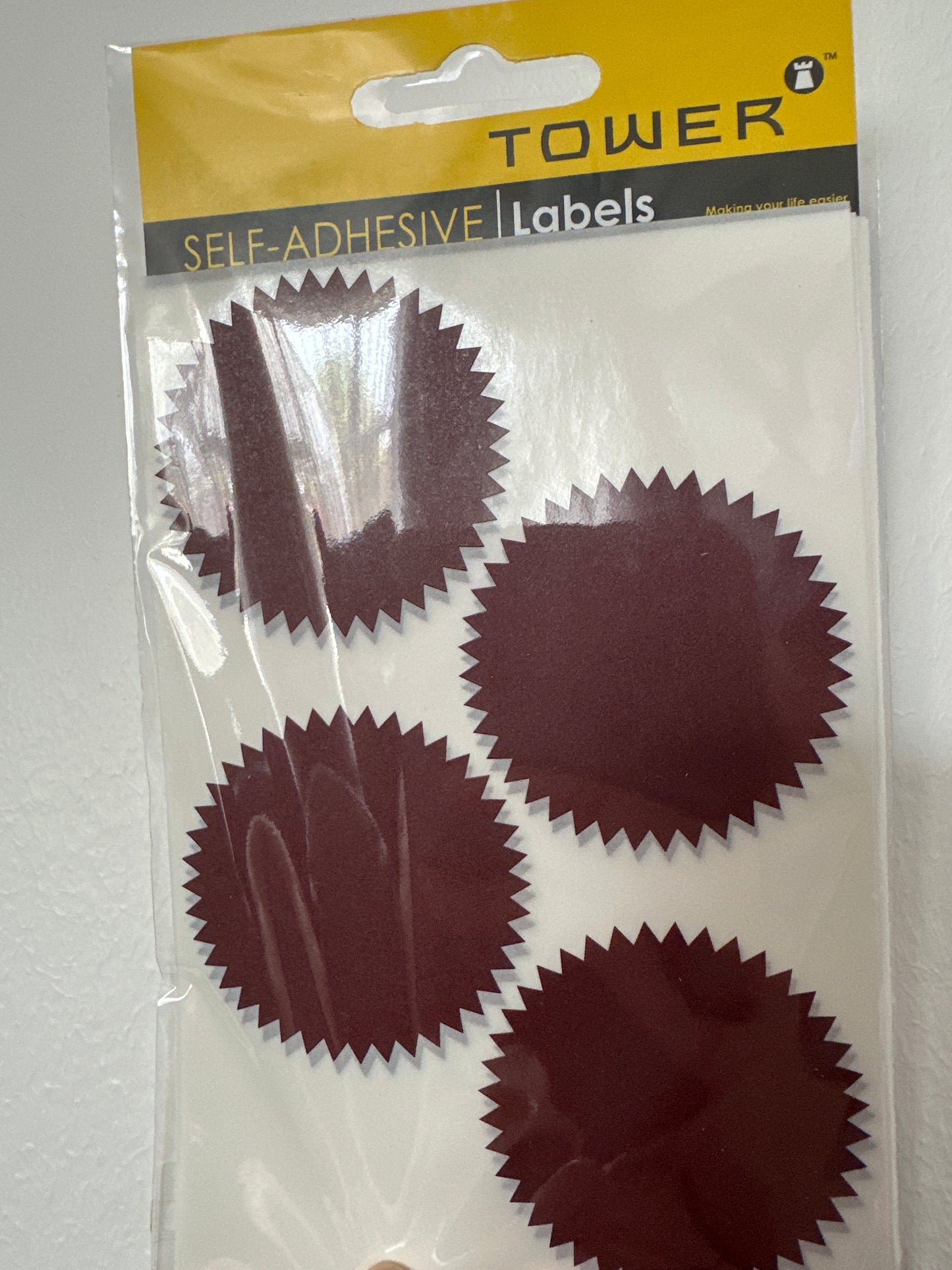 60mm Meroon Notarial Seal Stickers