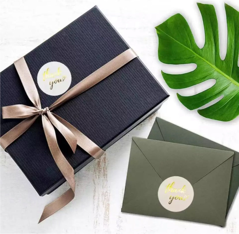 Gold Foil “Thank You” (500) stickers