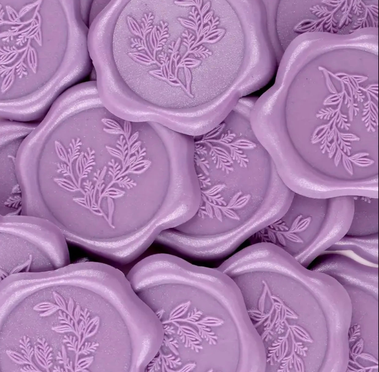 Purple Eucalyptus Flower Ready Made Wax Seals 10pc