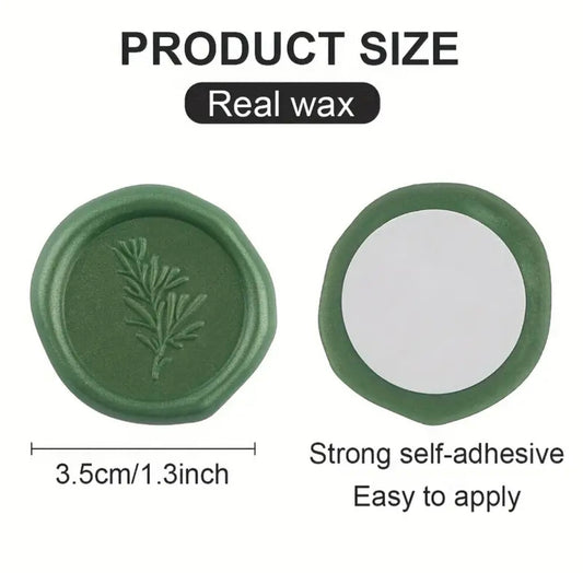 Green Leaf Ready Made Wax Seals 10pc