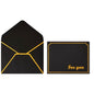 Black envelopes with gold edging (10)