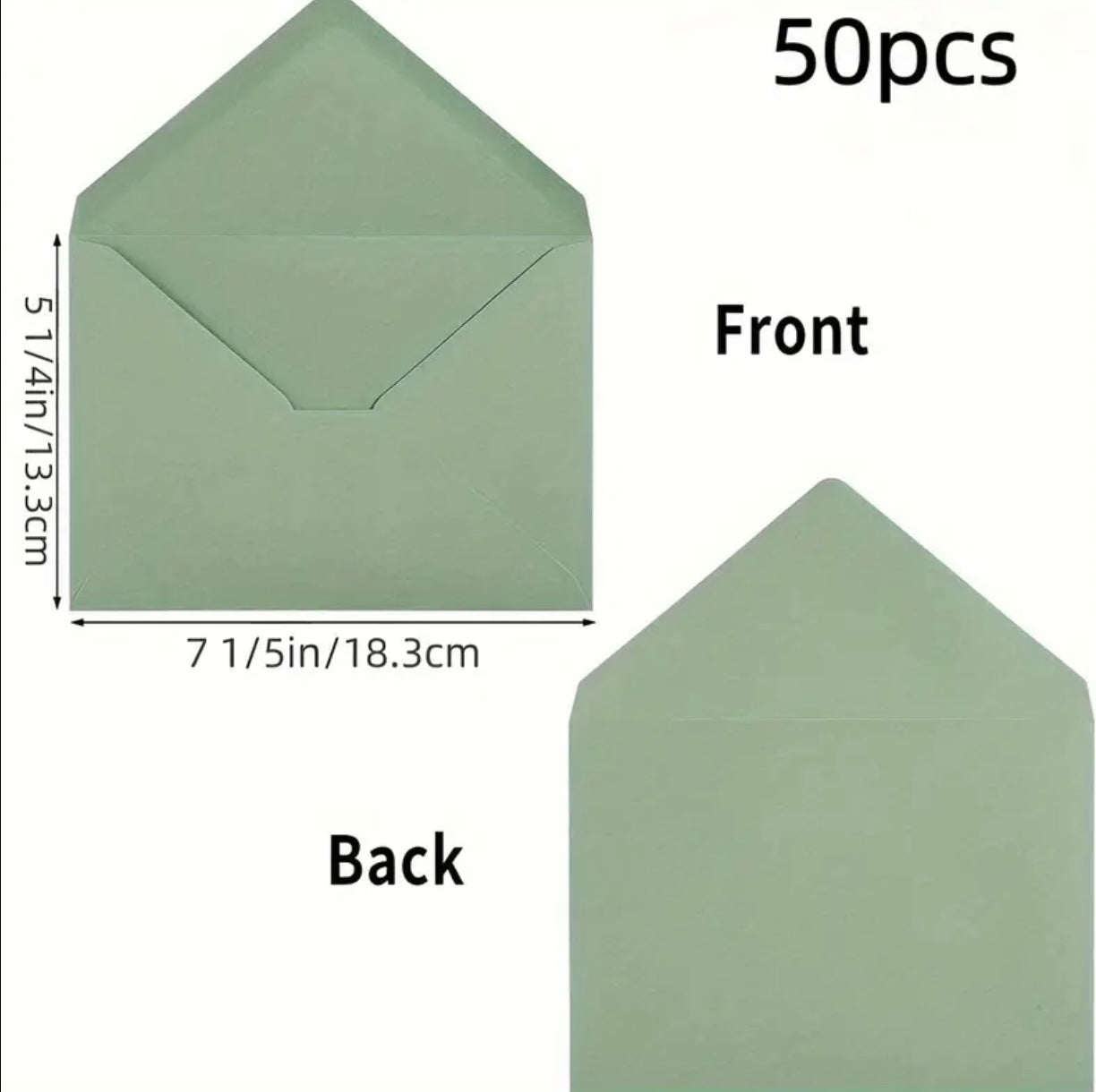 Sage Green Envelopes(50)