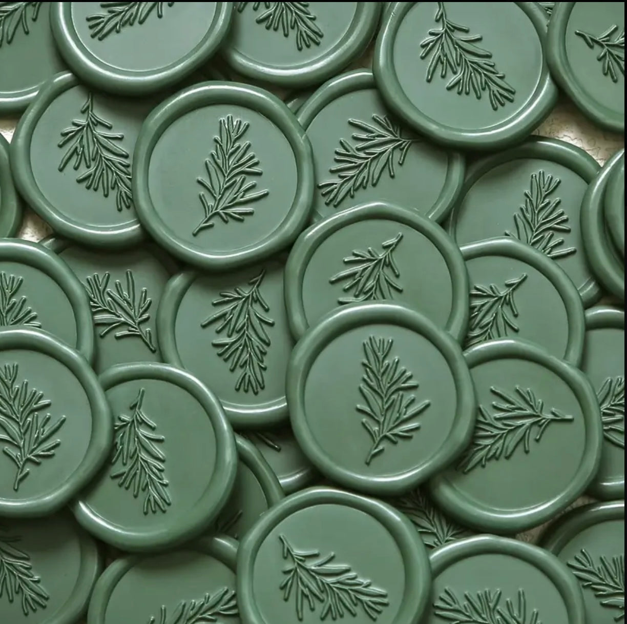 Green Leaf Ready Made Wax Seals 10pc