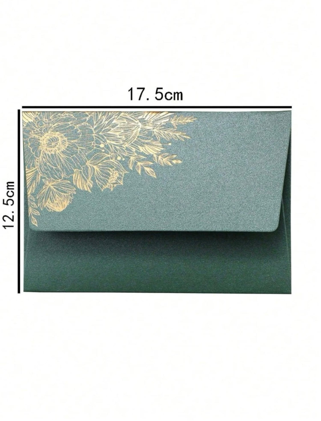 Emerald green Envelope with gold detail(10)