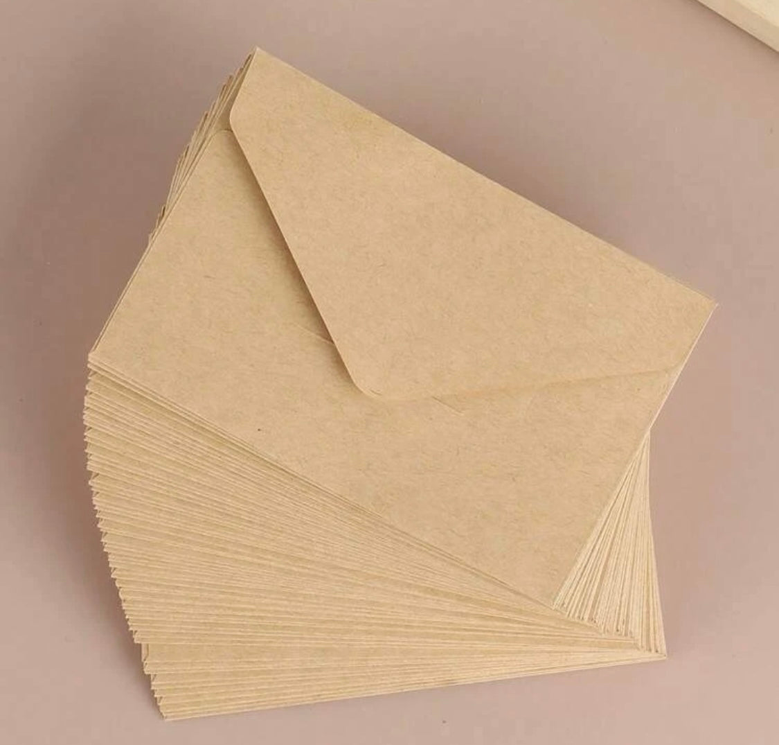 Mini Brown Craft Envelopes(50)