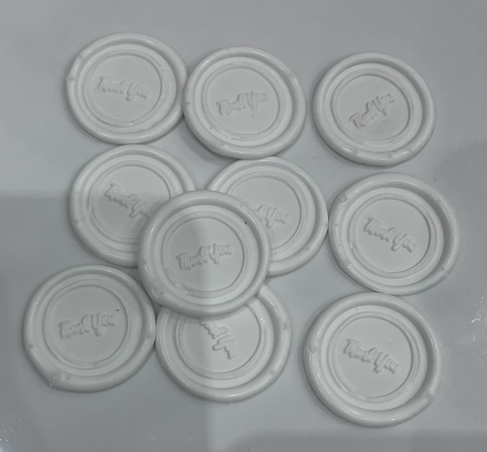 Thank you Ready Made Wax Seals White (10)