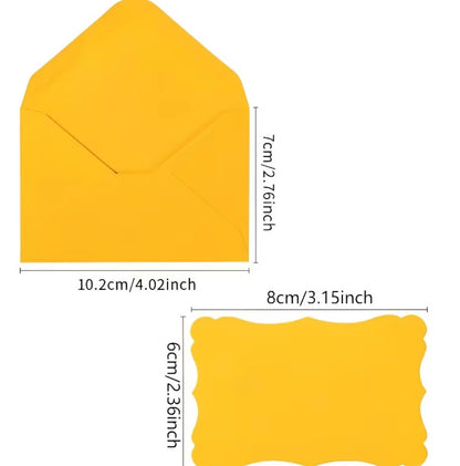 Mini envelopes with cards