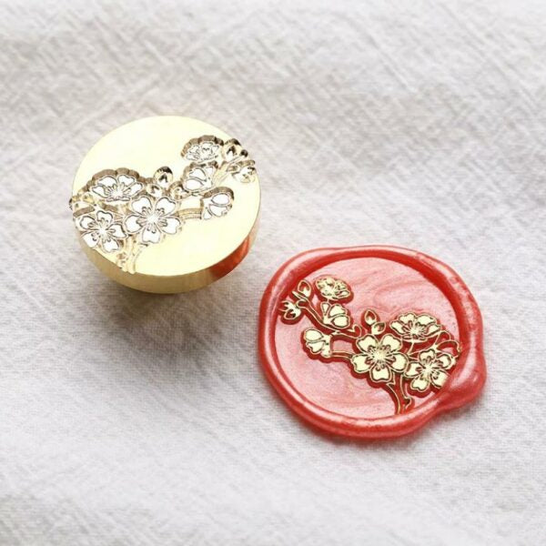 Cherry Blossom Leaves Wax Seal Stamp