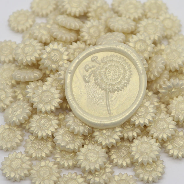 Packet of 200 Sunflower Shaped Wax Seal Beads