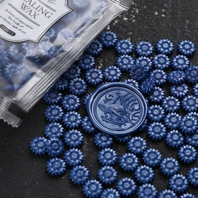 Packet of 200 Sunflower Shaped Wax Seal Beads