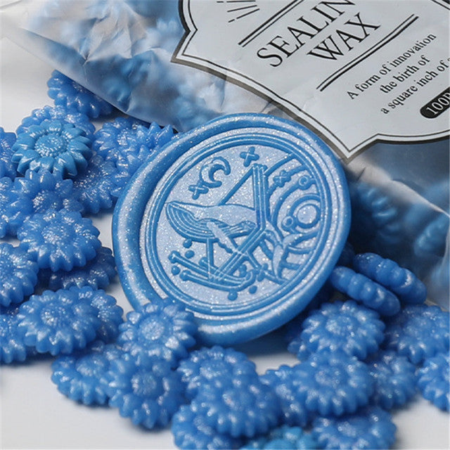 Packet of 200 Sunflower Shaped Wax Seal Beads