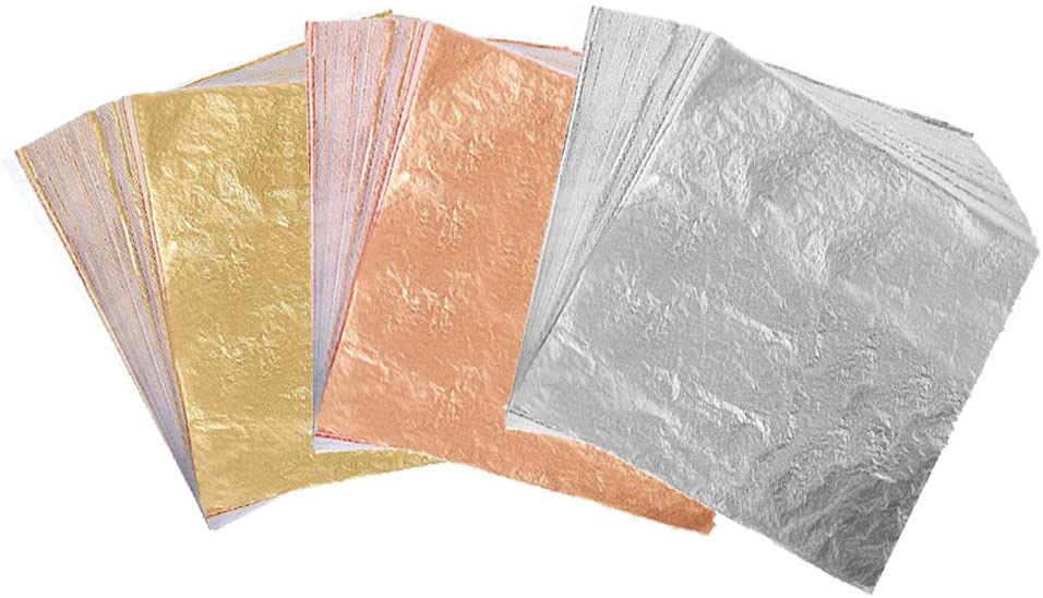 Silver, Gold & Copper Leaf Sheets(300)