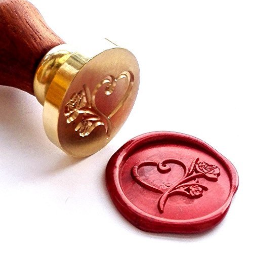 Heart Rose wax Seal Stamp