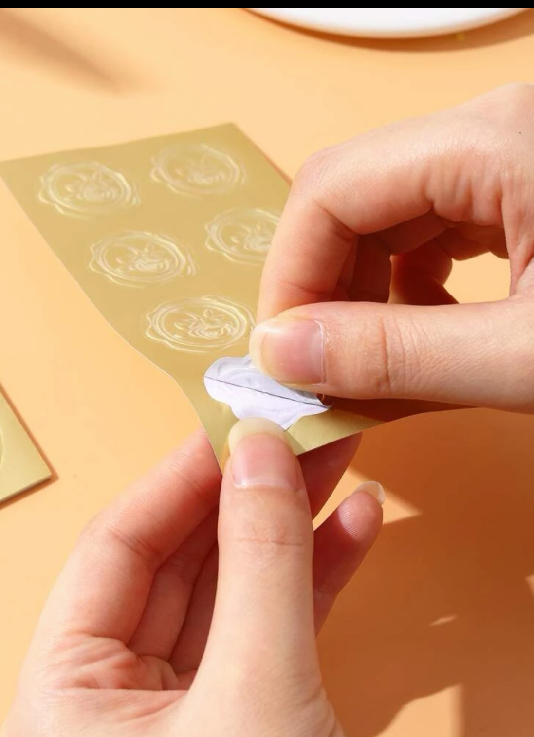 Embossed Rose Wax Seal Stickers