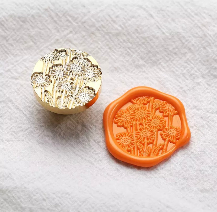 Stemmed daisys Wax Seal Stamp