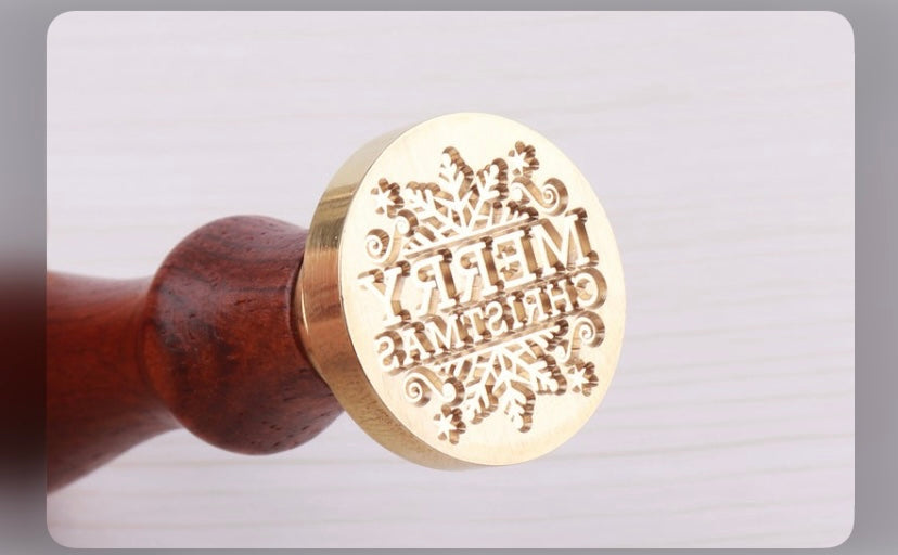 Merry Christmas Snowflake Wax Seal Stamp