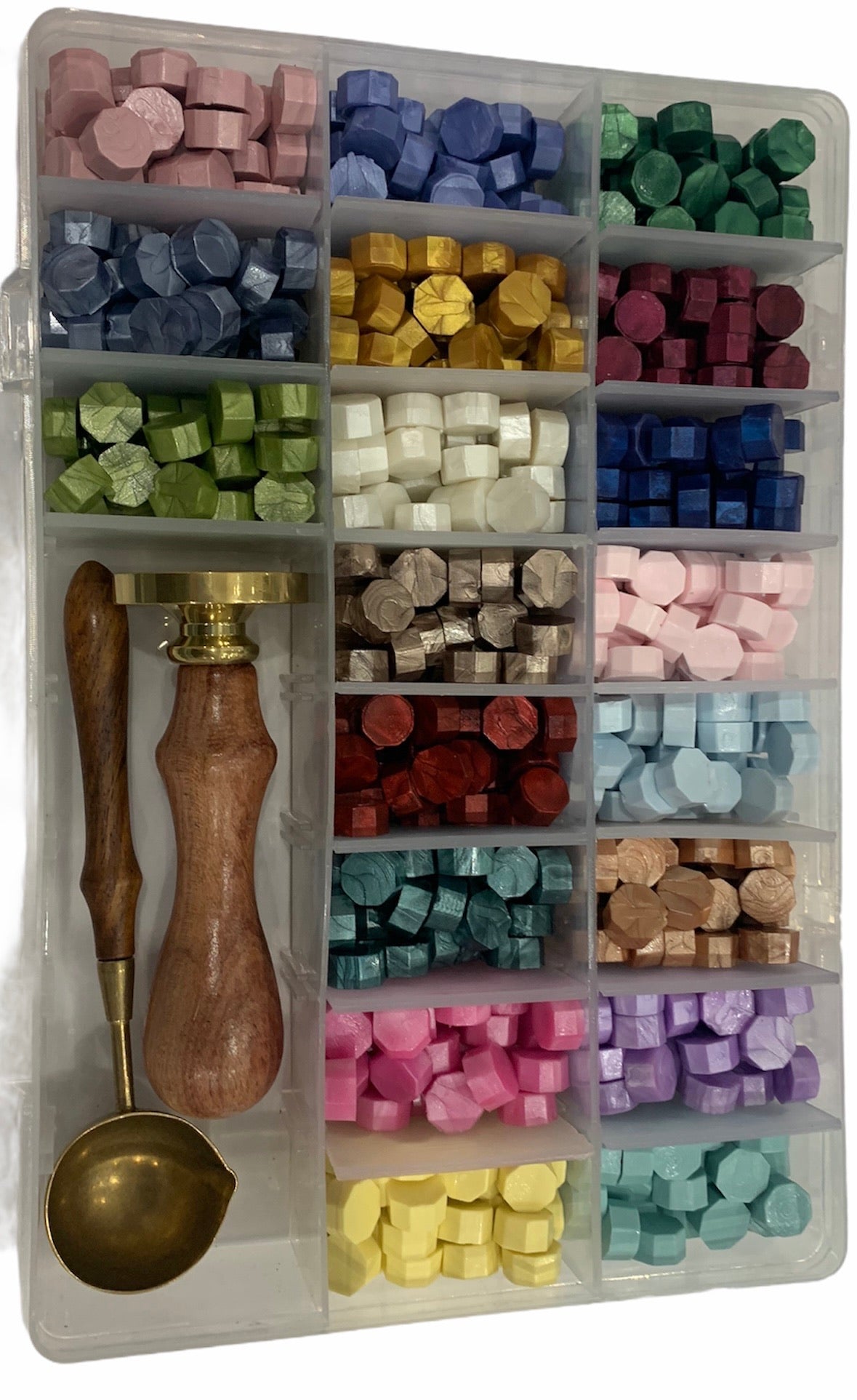 Case of 760 Wax Beads With Melting Spoon & Stamp