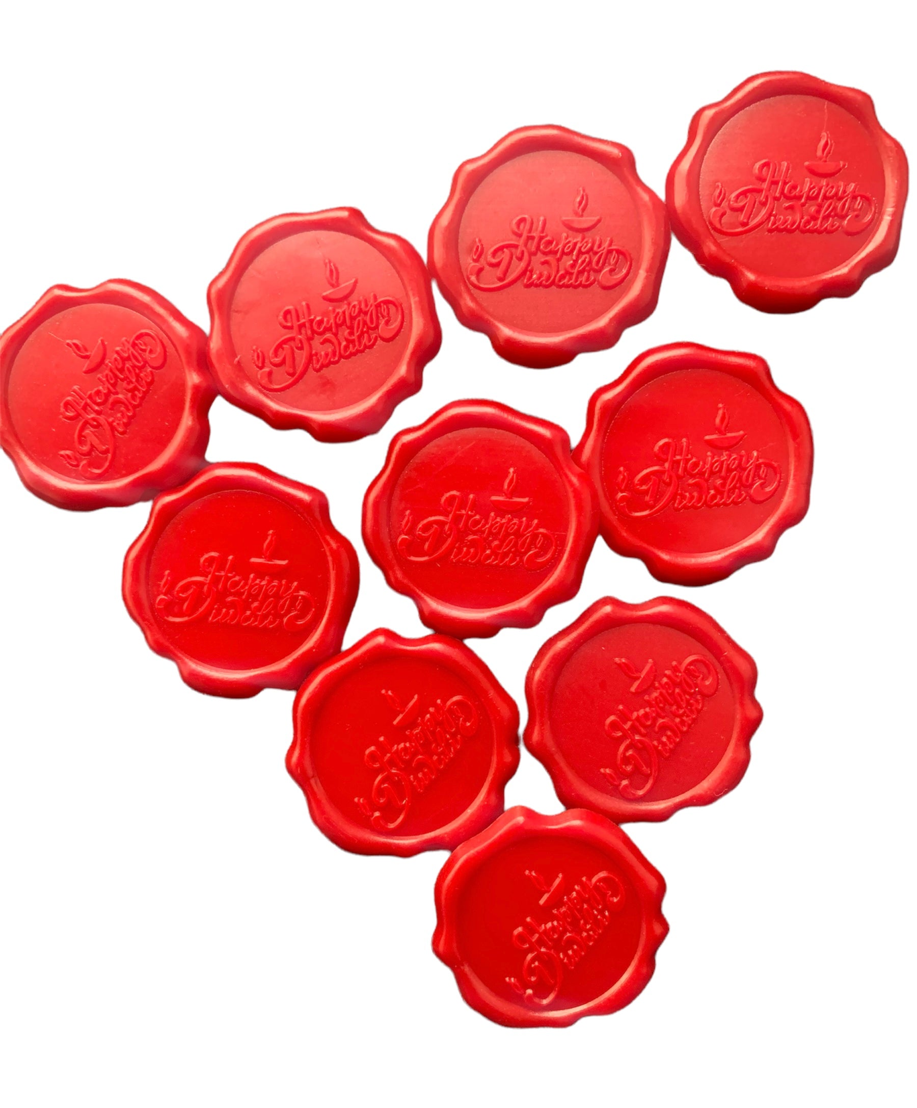 Happy Diwali Meroon Ready Made Wax Seals 10pc