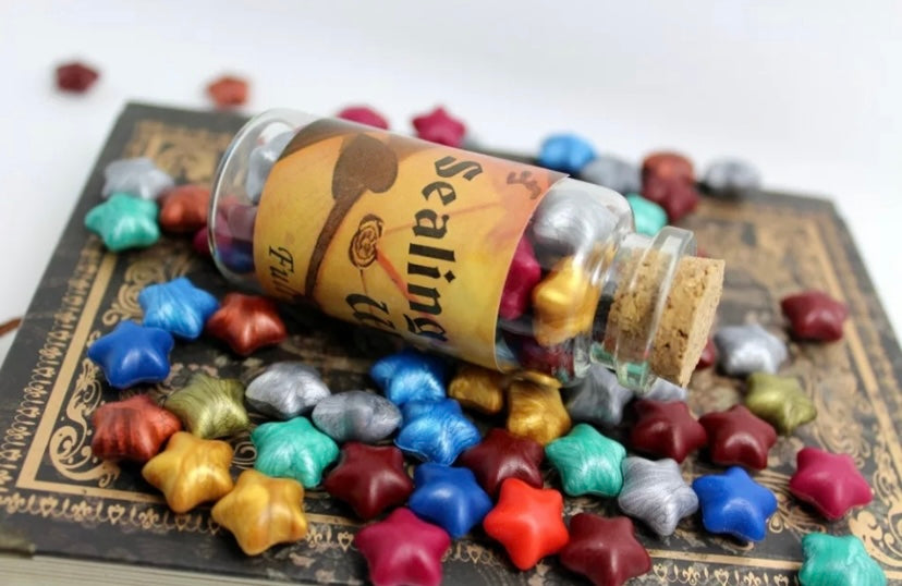 Bottle of 40 Star Shaped Wax Seal Beads