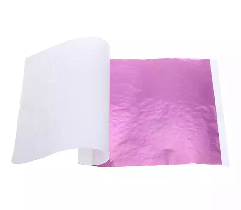 Pink Leaf Foil Sheets(50)