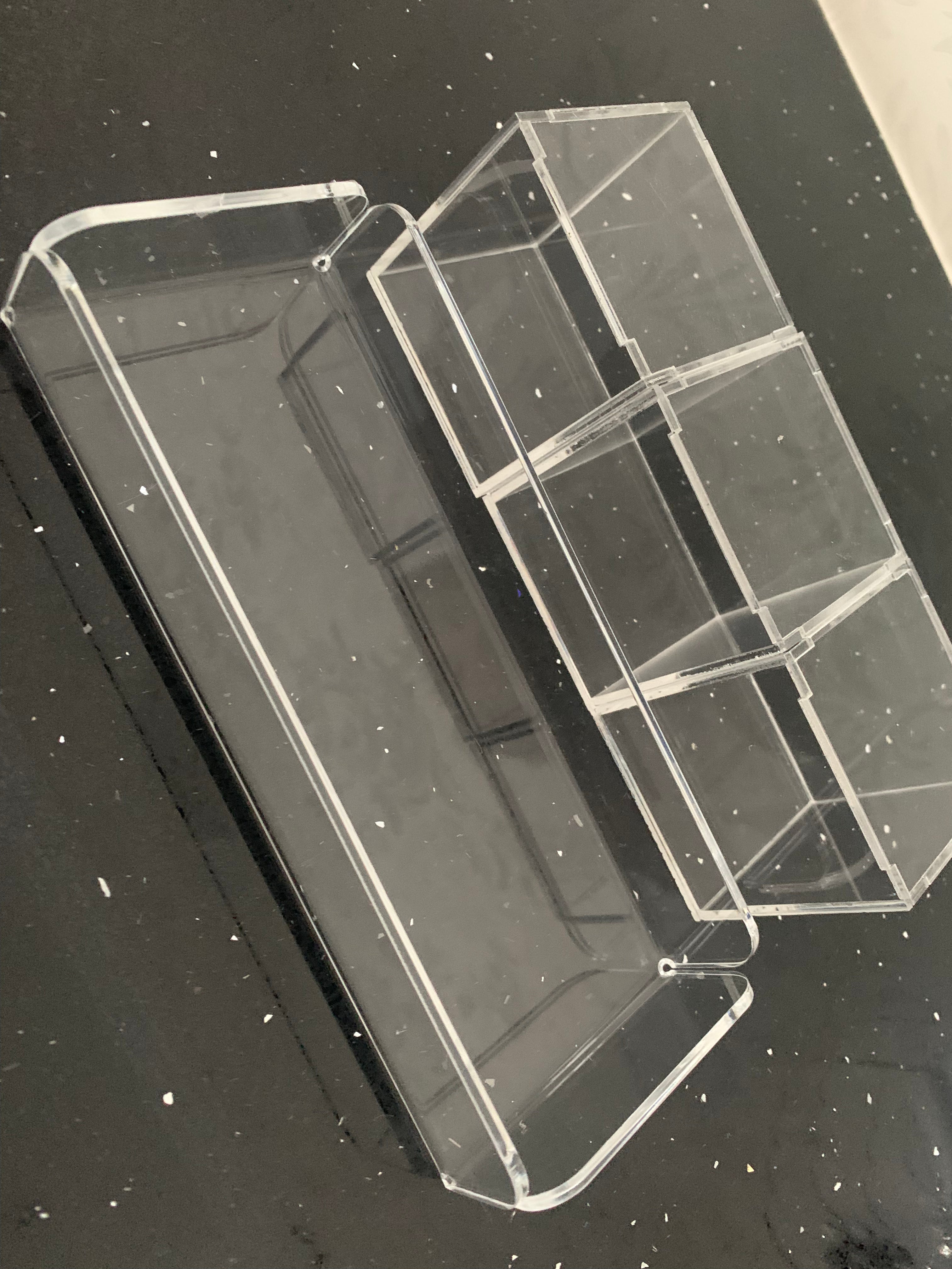 Perspex Tray with 3 Cubes